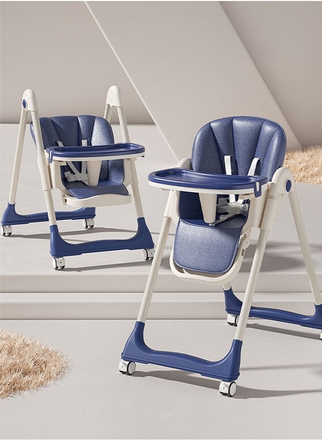 Soft Touch - Baby High Chair Toddler Feeding Chair with Removable PU Leather and Tray - Image 1
