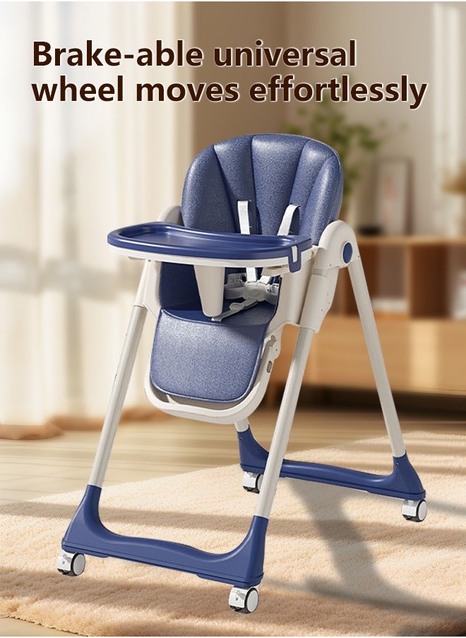 Soft Touch - Baby High Chair Toddler Feeding Chair with Removable PU Leather and Tray - Image 1