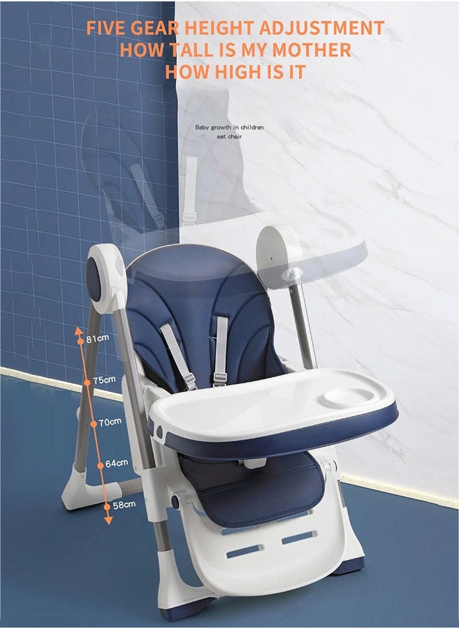 Soft Touch - Baby High Chair Toddler Feeding Chair with Removable PU Leather and Tray - Image 1