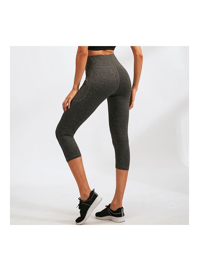 NIBEMINENT Yoga Pants With Pockets High Waist Sporty Leggings Tights Stretch Fitness Workout Running Skinny Bodycon Trousers Gym Home Sportswear M 22 x 3 20cm - Image 2