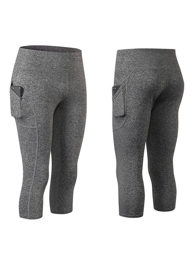 NIBEMINENT Yoga Pants With Pockets High Waist Sporty Leggings Tights Stretch Fitness Workout Running Skinny Bodycon Trousers Gym Home Sportswear M 22 x 3 20cm - Image 4