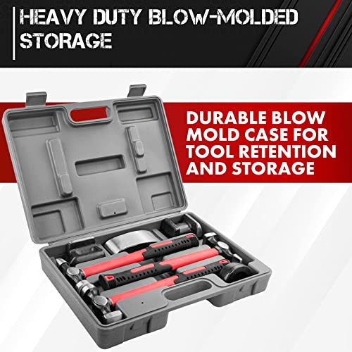 ct C&T Auto Body Repair Tool Hammer Dolly Set 7 Piece, Car Body Repair Tool Kit with Carrying Case, Carbon Steel Dolly and Hammer Dent Body Fender Tool Set - Image 5