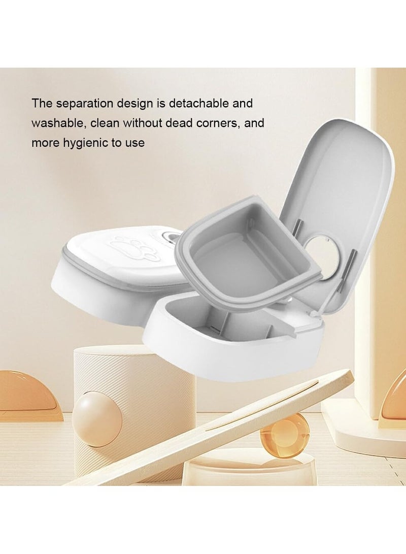 آلة تغذية القطط الأوتوماتيكية ذات سعة كبيرة لمغذيات الحيوانات الأليفة، آلة تغذية القطط الأوتوماتيكية حبيبات الطعام الجاف - Image 5