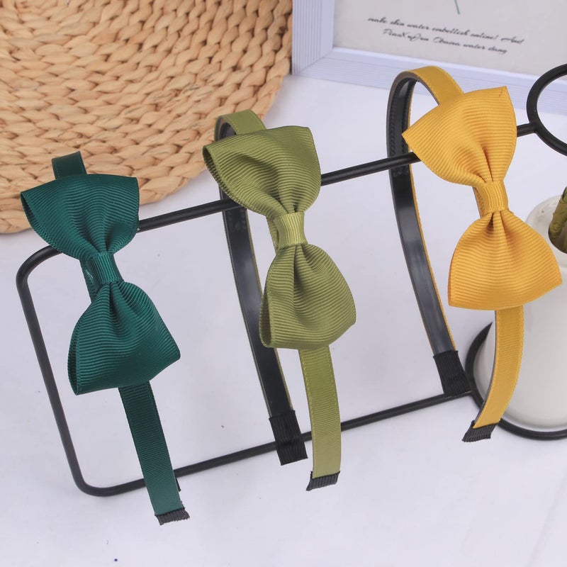 XIMA 20pcs Bows Headbands for Girls,Ribbon Hair Bow with Head bands for Kids Toddlers Children Hair Accessories - Image 4