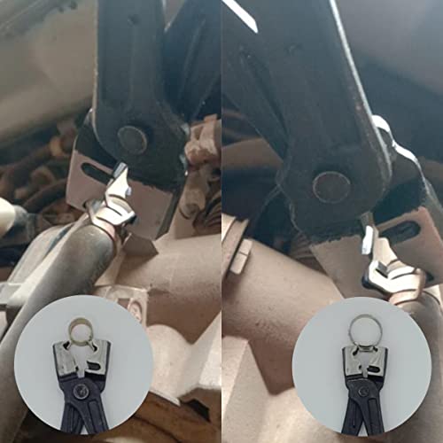 ESCULTORA 4PCS Hose Clamp Pliers, Spring Clamp Plier, Self-Tightening Hose Clamps Remover Tool, Long Reach Wire Spring Hose Clamp Pliers for Automotive Fuel Oil Water Hose, Coolant Radiator Heater - Image 4