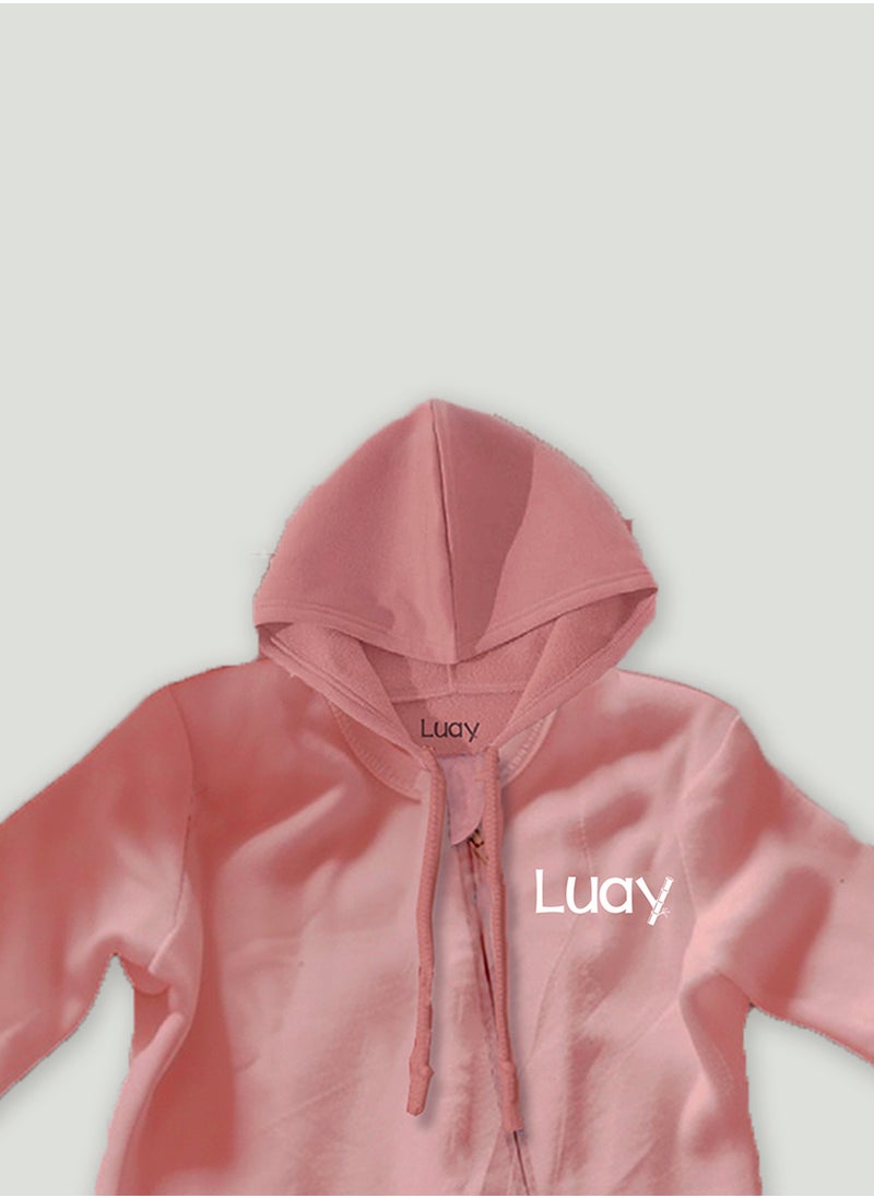 LUAY - Unisex 100% Bamboo based Ultra-Soft fabric Hoodie Romper& Romper_Pack of 2… - Image 1