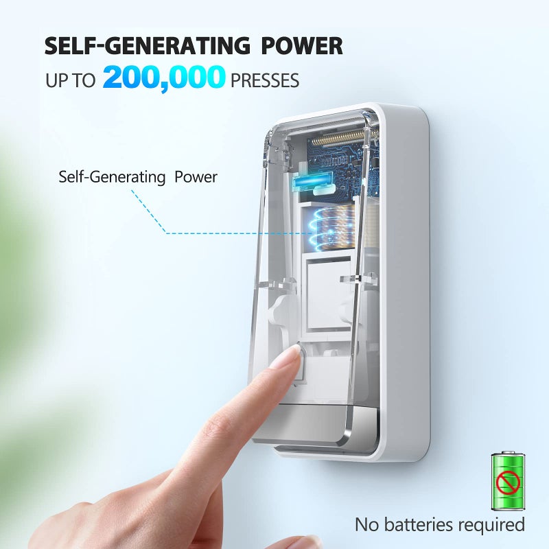 TECKNET Wireless Doorbell, Plug-through Door Bell, IP66 Waterproof Doorbells, 1300ft Cordless Rang Door Bell Ringer Wireless, 60 Ringtones & 5 Level Volume, 0-110 dB Doorbell Chime for Home/Classroom - Image 3