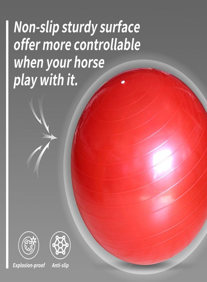 RideFound 40 Inch Horse Play Balls, Herding Ball for Horse Goats-Mega Equine Ball Horses Soccer Balls for Play Training -Red - Image 3