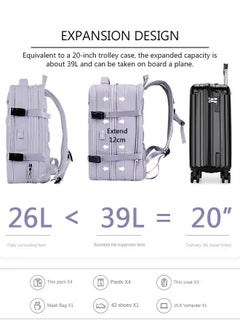 Carry-On Luggage Backpack Unisex Backpack with External Charging Interface, Wet and Dry Separation, Large Capacity Scientific Compartmentalized Backpack, Travel Backpack, Short-Distance Luggage Bag - pzsku/ZED93928D53802ADF76D2Z/45/_/1732169722/210e33b9-25c1-4728-9eec-223c65c1f035