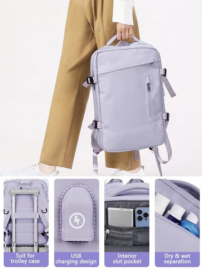 Canway Carry-On Luggage Backpack Unisex Backpack with External Charging Interface, Wet and Dry Separation, Large Capacity Scientific Compartmentalized Backpack, Travel Backpack, Short-Distance Luggage Bag - Image 3