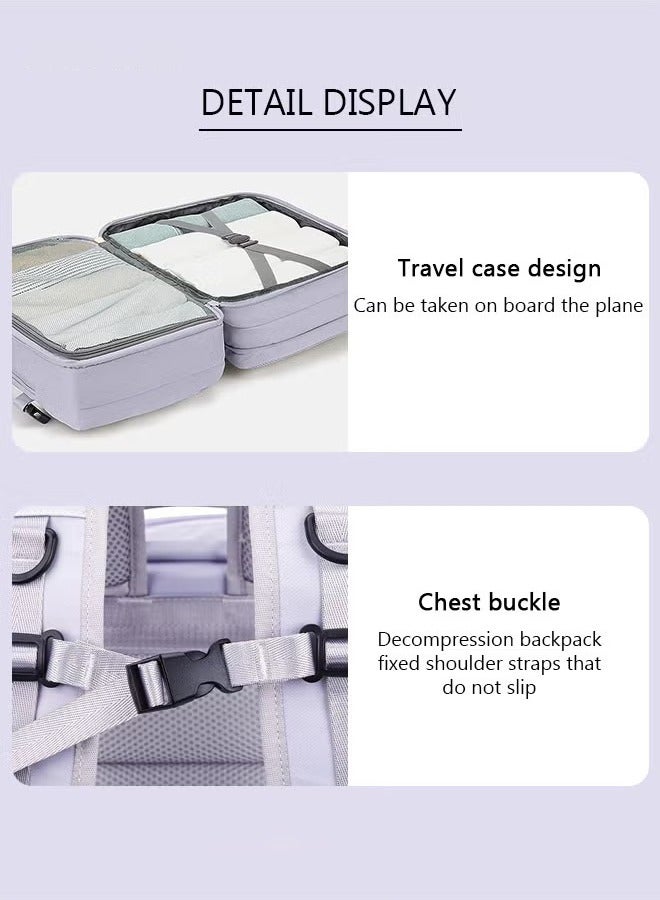 Canway Carry-On Luggage Backpack Unisex Backpack with External Charging Interface, Wet and Dry Separation, Large Capacity Scientific Compartmentalized Backpack, Travel Backpack, Short-Distance Luggage Bag - Image 4