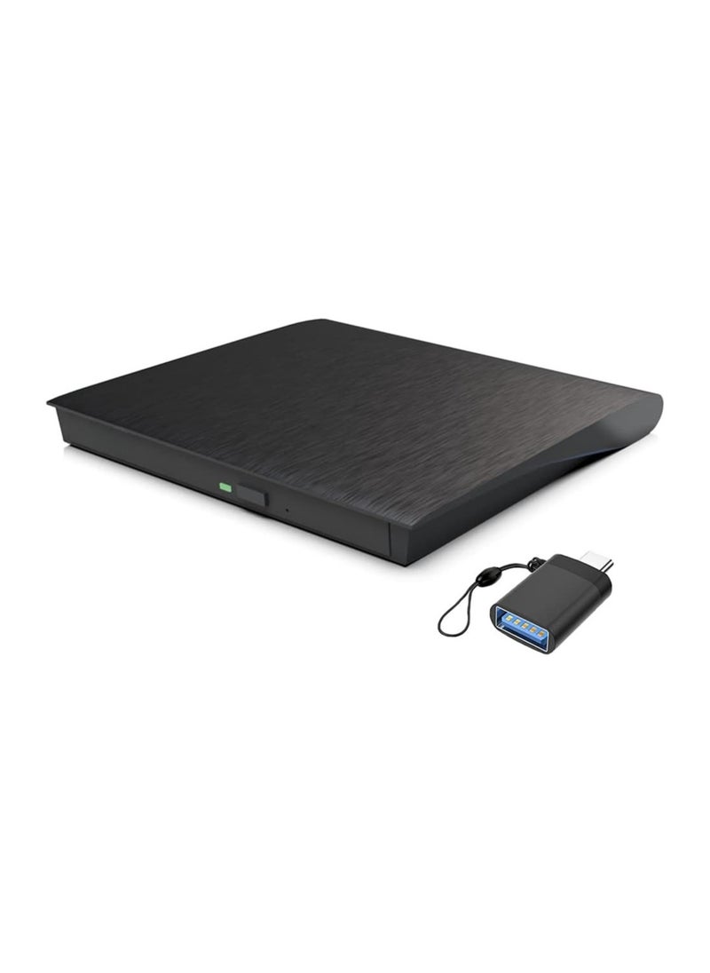 Generic External 3D Blu-ray DVD Drive – USB 3.0 & Type-C Portable BD/CD/DVD Player – 6X Slim Blu-ray Reader – Compatible with Laptop, MacBook, Windows, macOS, Linux  - Image 1