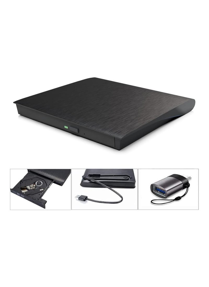 Generic External 3D Blu-ray DVD Drive – USB 3.0 & Type-C Portable BD/CD/DVD Player – 6X Slim Blu-ray Reader – Compatible with Laptop, MacBook, Windows, macOS, Linux  - Image 3