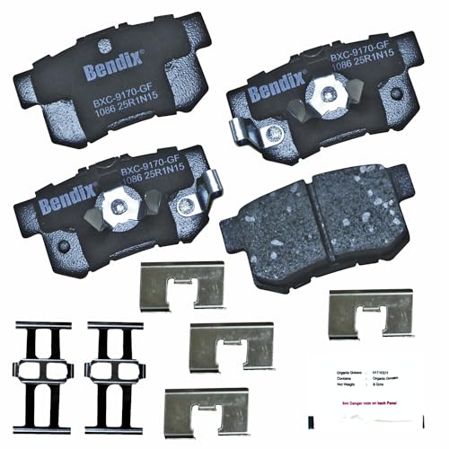 Bendix Priority1 CFC1086 Ceramic Rear Brake Pads for Acura RDX 2018-2010, Honda Accord Crosstour 2011-2010, Crosstour 2015-2012, CR-V 2016-2005 - Image 2