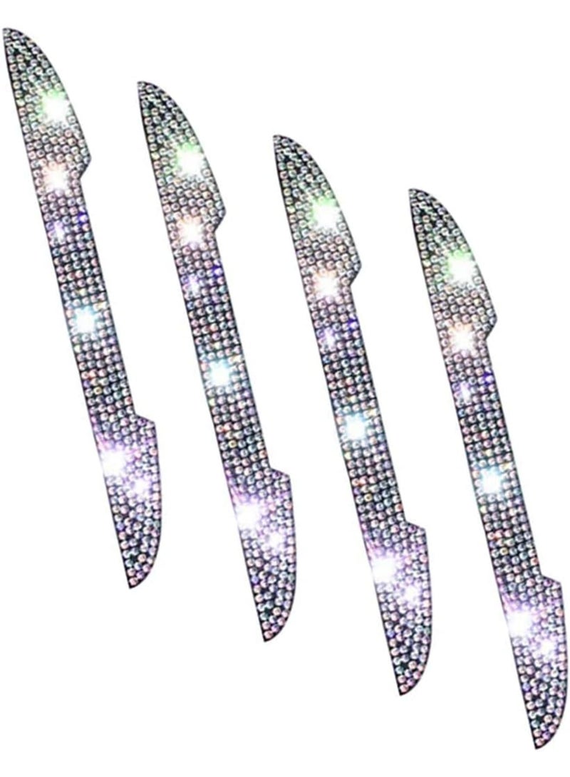 SOLARAE Car Door Handle Scratch Protector, Car Door Handle Scratch Protector Car Door Edge Guards, Automotive Exterior Car Crystal Rhinestone Bling Car Accessories for All Cars, Multicolor - Image 1
