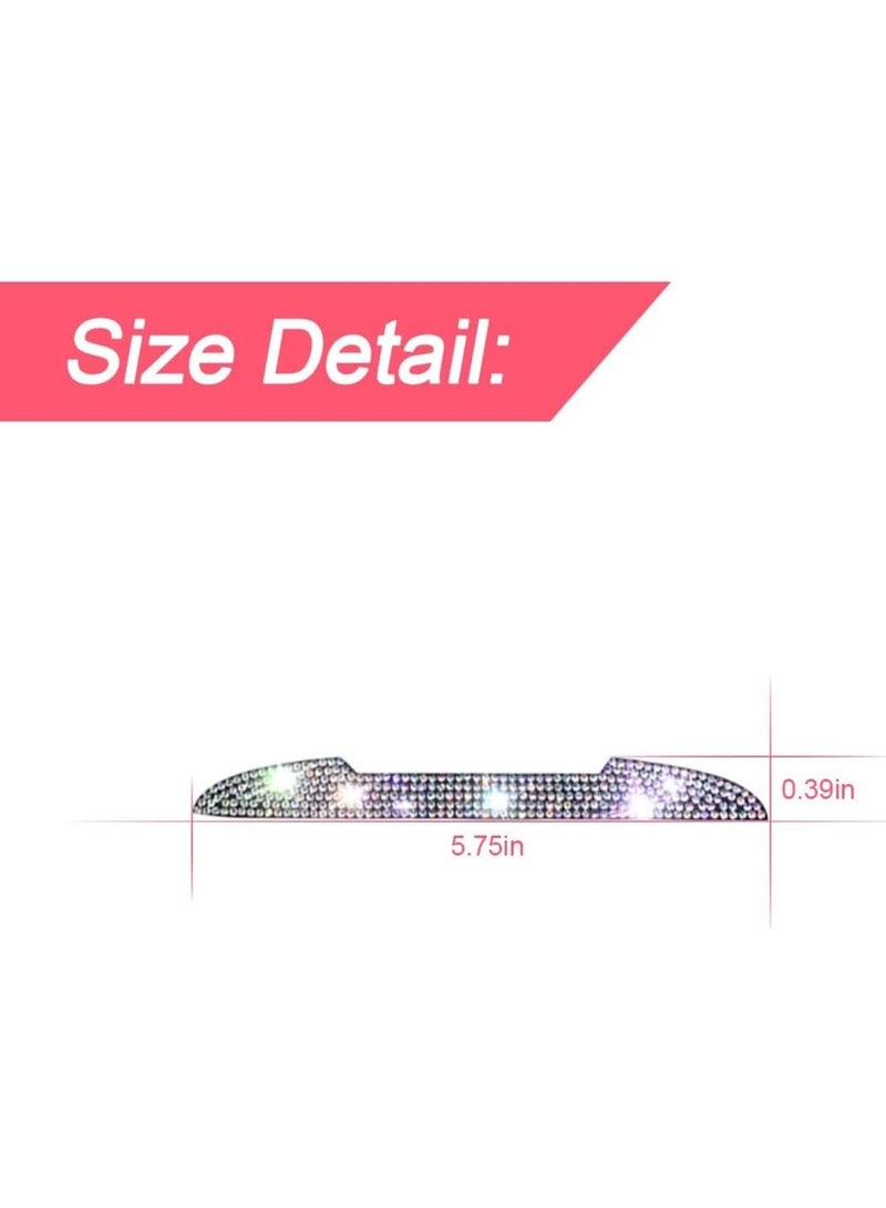 SOLARAE Car Door Handle Scratch Protector, Car Door Handle Scratch Protector Car Door Edge Guards, Automotive Exterior Car Crystal Rhinestone Bling Car Accessories for All Cars, Multicolor - Image 3