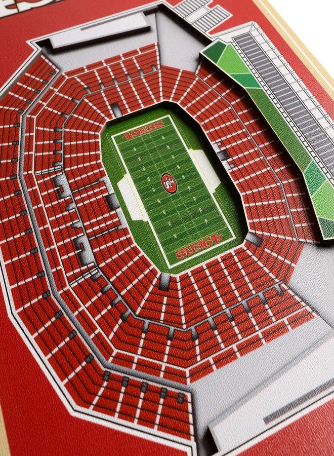 يو ذا فان لافتة ملعب ليفي ثلاثية الأبعاد لفريق سان فرانسيسكو 49ers التابع لدوري كرة القدم الأمريكية - 8 × 32 بوصة، بألوان الفريق - Image 3