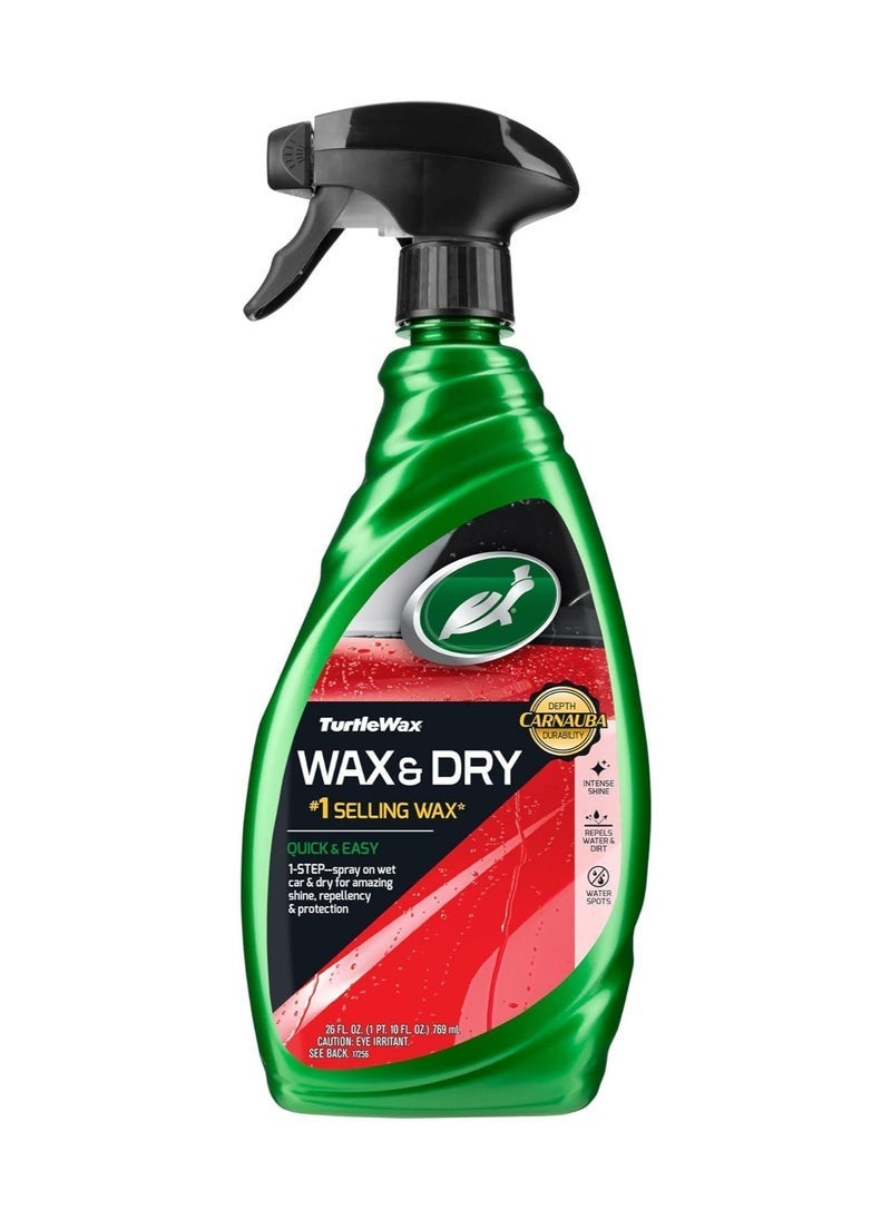 TurtleWax T9 1-Step & Dry – 26 Oz Rust & Corrosion Protection Spray for Metal, Tools, Bikes, Automotive, Marine, and Industrial Use – Long-Lasting Lubricant & Cleaner in One Step, Dries Quickly, Leaves No Oily Residue  - Image 1