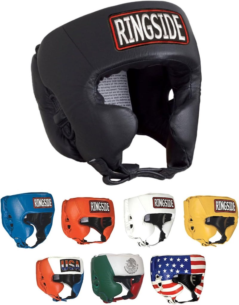 Ringside Competition-Like Boxing Headgear with Cheeks - Durable Leather Protection for Sparring and Fighting - Image 1