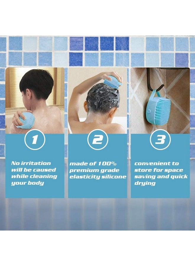 DC DHARAM CREATION Body Bath Brush, Silicone Soft Cleaning Bath Body Brush with Shampoo Dispenser - Skin Massage Brush Bath Bathroom Accessories [MULTICOLOUR-1 PCS] - Image 5