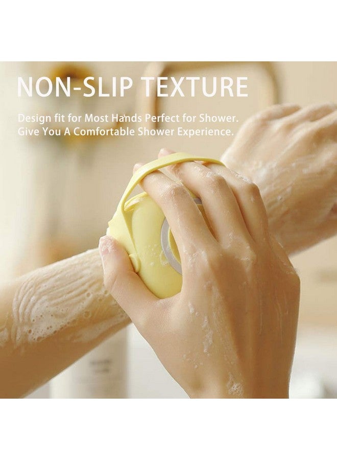 DC DHARAM CREATION Body Bath Brush, Silicone Soft Cleaning Bath Body Brush with Shampoo Dispenser - Skin Massage Brush Bath Bathroom Accessories [MULTICOLOUR-1 PCS] - Image 3