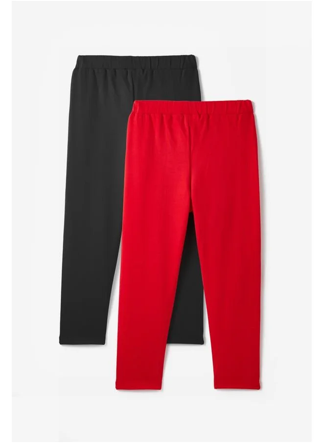 جون June Baby Girl 2-Pack Sweatpant Black - Red