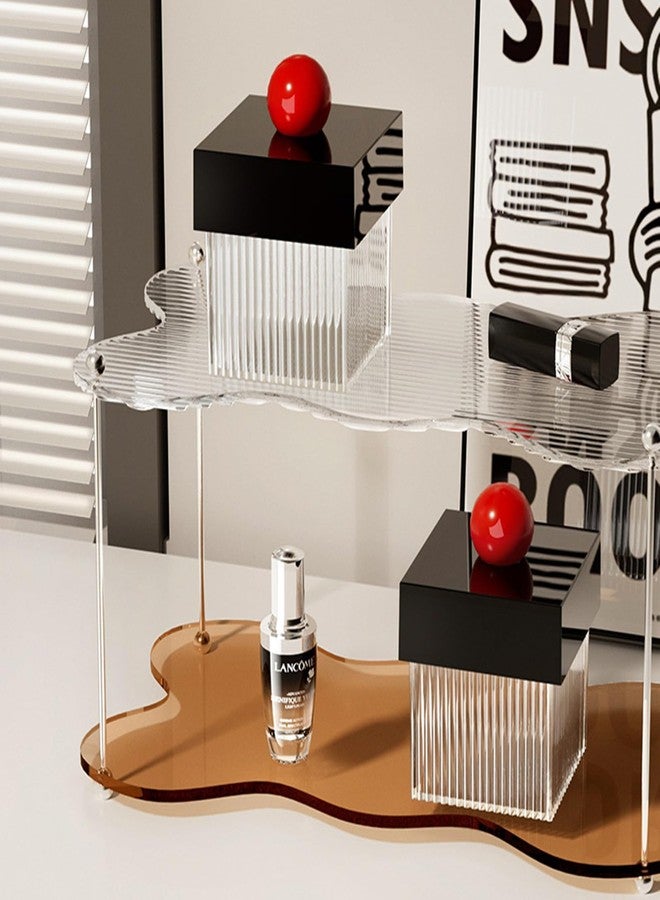 DD-life Square Acrylic Holder,Bathroom Vanity Countertop Storage Organizer,Storage Organizer Canister Jar for Cotton Swabs,Q-Tips, Make Up Pads, Cosmetics and More( Black) - Image 3
