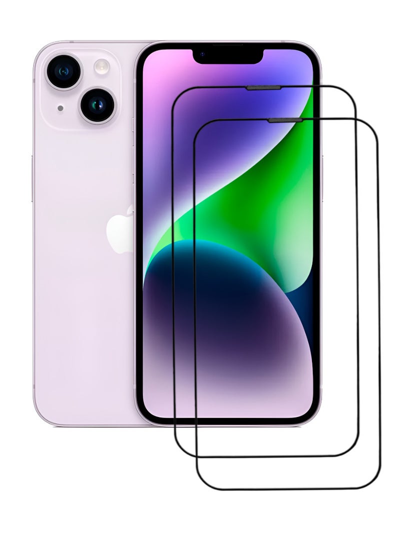 ACLIX 2 Pieces Antistatic ESD Dustproof Premium Quality High Definition Tempered Glass Screen Protector Designed For  iPhone 14 Plus - Image 1