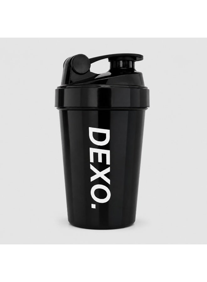DEXO Protein Shaker - Leak-Proof Shaker with Compartments for Powder & Pill Storage - Transparent Cup & Healthy BPA Free Bottle - Ideal for Hydration (Black Transparent - 17oz/500ml) - Image 2