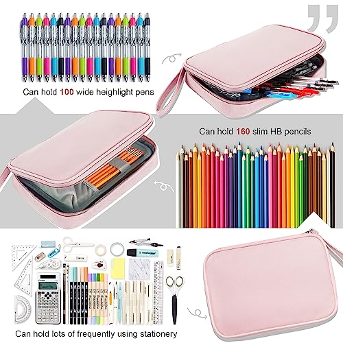 Zannaki Big Capacity Storage Pouch Marker Pen Pencil Case Simple Stationery Bag Box Art Tool & Sketch Storage Boxes for Bullet Journal Middle High School Office College Student Girl Women Adult Teen - Image 2