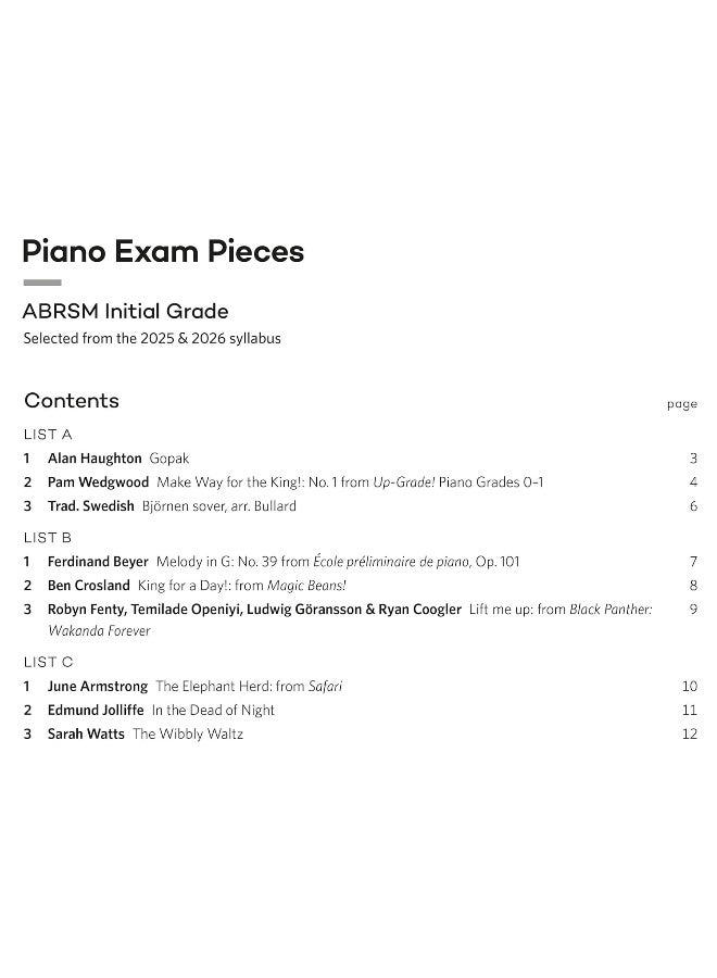 ABRSM Piano Exam Pieces 2025 & 2026, Initial Grade: Selected from the 2025 & 2026 syllabus - Image 2