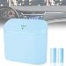 Tulsondai Car Trash Can Mini Car Bin with Lid 2 Trash Bag Blue Cute Car Accessories for Storage and OrganizationSmall Trash Can for carBedroom and Office - Image 2
