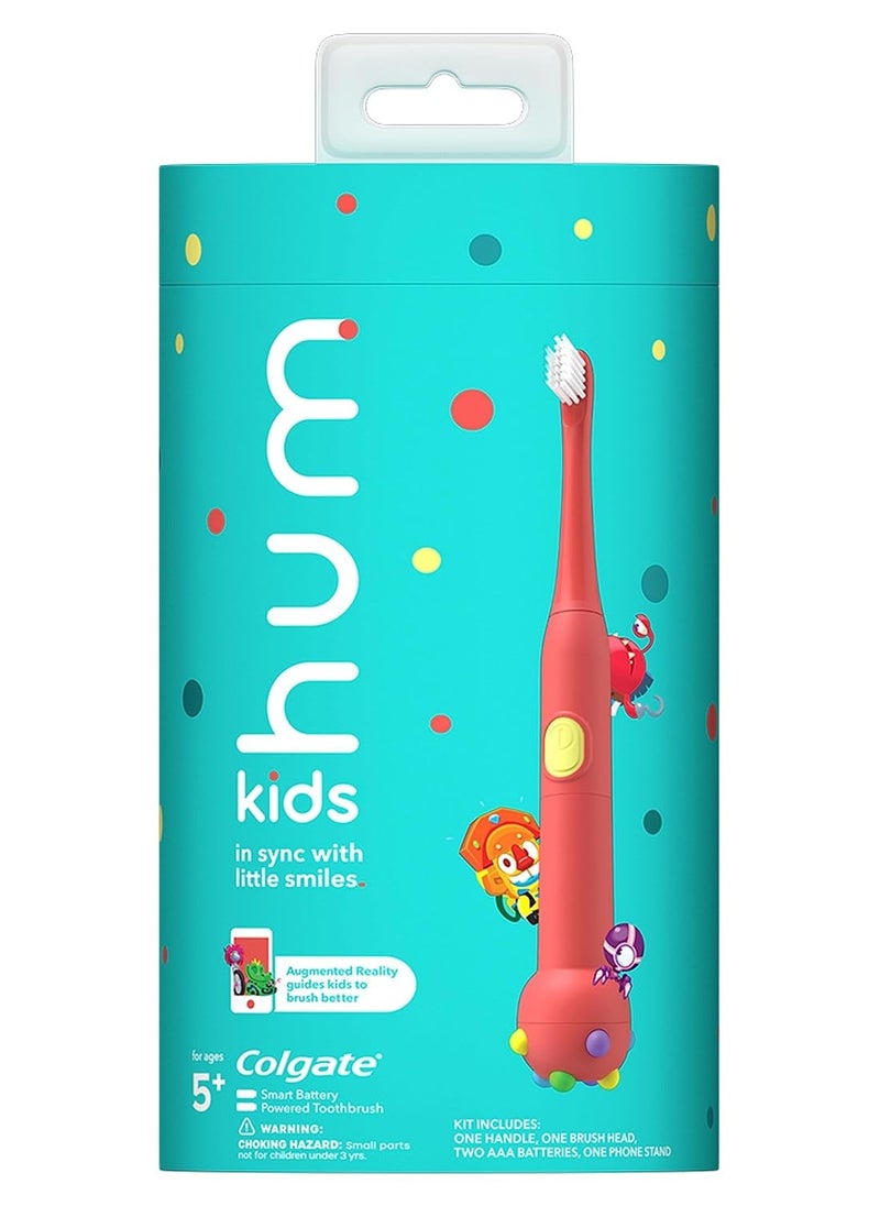 Colgate Hum by Colgate Kids Battery Powered Smart Toothbrush, Coral  - Image 1