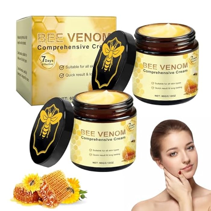 Tabriyot 2PC Bee Venom Comprehensive Cream,Visibly Reduces Skin Blemishes,Bee Venom Skin Treatment Cream Repair for All skin Types - Image 1