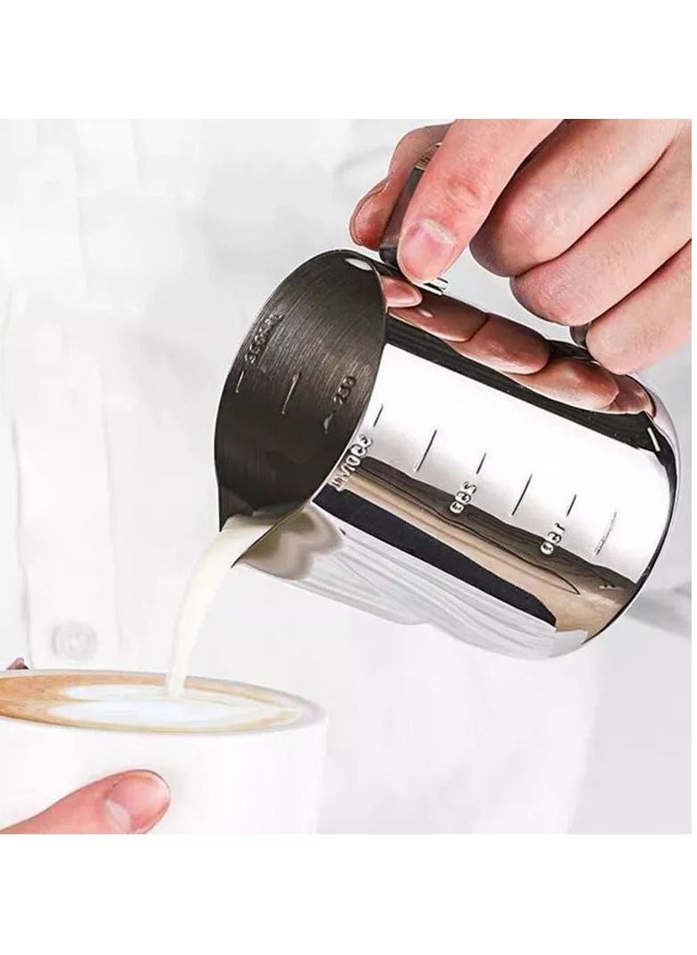 Generic Milk frothing jug (carafe) with internal and external grades  - Image 2