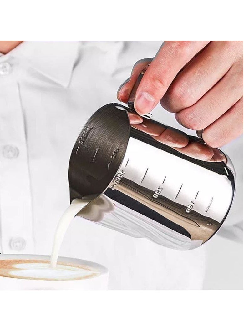 Generic Milk frothing jug (carafe) with internal and external grades  - Image 3