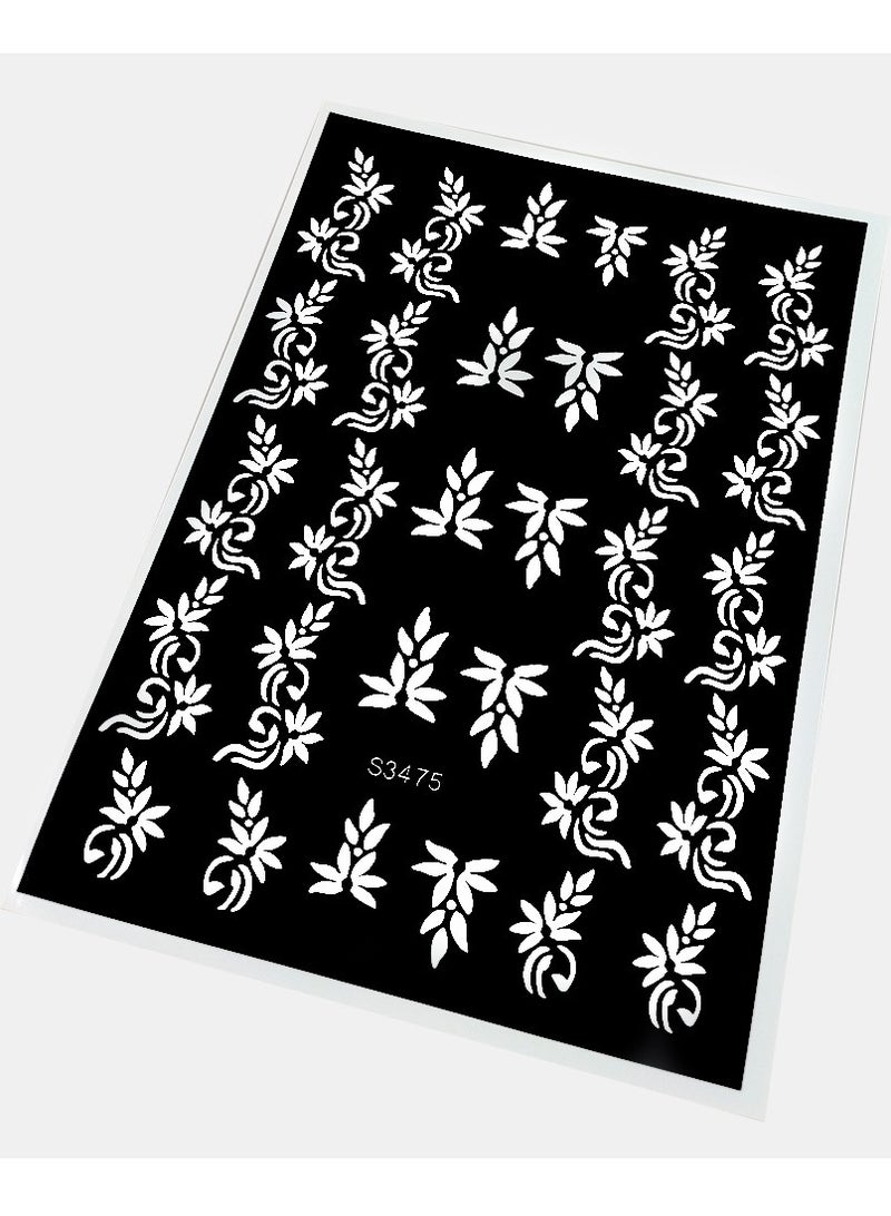 AROAQ Henna Tattoo Stencils,  Indian Temporary Tattoo Templates, Multi-purpose Removable Tattoo Stickers, Durable Body Art Stencil For Women Girls And Kids, ( S3475, 1Pc ) - Image 1