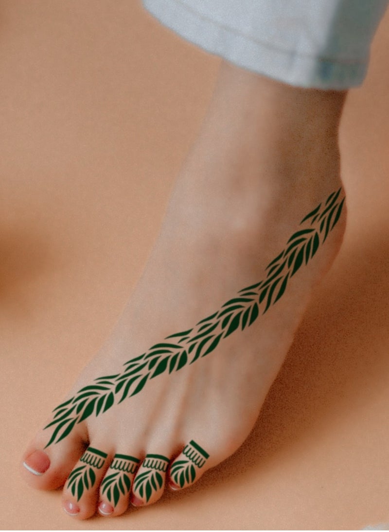 AROAQ Henna Tattoo Stencils,  Indian Temporary Tattoo Templates, Multi-purpose Removable Tattoo Stickers, Durable Body Art Stencil For Women Girls And Kids, ( S3475, 1Pc ) - Image 4