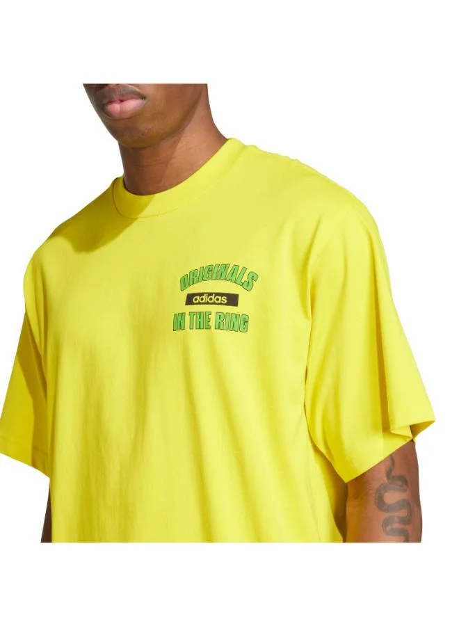Adidas Originals YELLOW adidas Originals In The Ring Graphic T-Shirt for Men | Best Price UAE