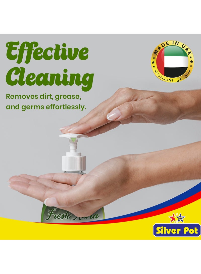 سيلفر بوت عبوة غسول اليدين بالألوفيرا من قطعتين (400 مل) - تركيبة مرطبة لطيفة برائحة الصبار المهدئة وحماية فعالة من الجراثيم والعناية اليومية - Image 2