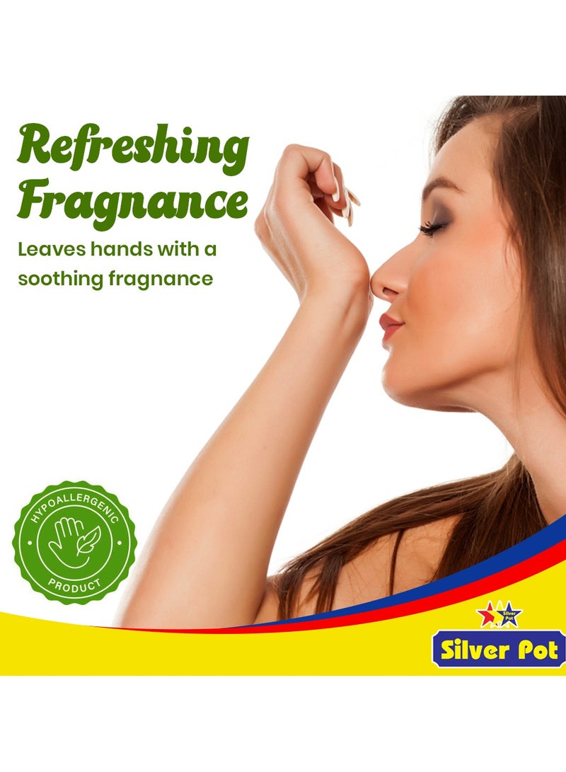 سيلفر بوت عبوة غسول اليدين بالألوفيرا من قطعتين (400 مل) - تركيبة مرطبة لطيفة برائحة الصبار المهدئة وحماية فعالة من الجراثيم والعناية اليومية - Image 5
