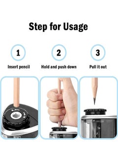 DMG TECH Electric Pencil Sharpener Portable Pencil Sharpener Kids For 6 7.8Mm Colored Pencils Fast Sharpening Ideal For Short Pencils For School Pencil Sharpener Classroom Office Home  - Image 4