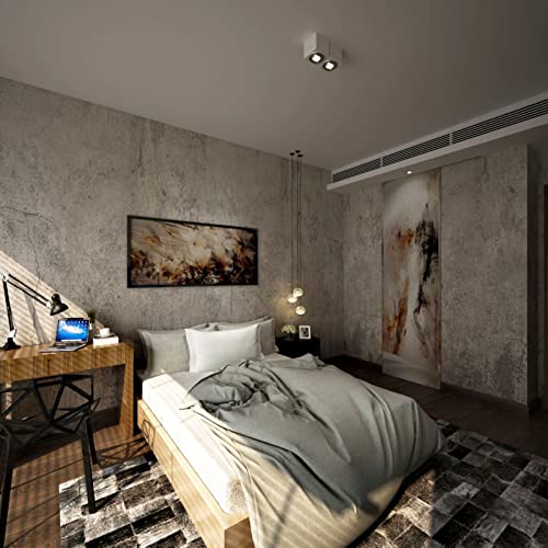 3yecao 16"×118" Thick Light Brown Grey Concrete Contact Paper Waterproof Gray Concrete Wallpaper Peel and Stick Vinyl Wrap Industrial Matte Textured Adhesive Cement Wall Tile Sticker for Bedroom Walls - Image 2