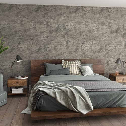 3yecao 16"×118" Thick Light Brown Grey Concrete Contact Paper Waterproof Gray Concrete Wallpaper Peel and Stick Vinyl Wrap Industrial Matte Textured Adhesive Cement Wall Tile Sticker for Bedroom Walls - Image 5