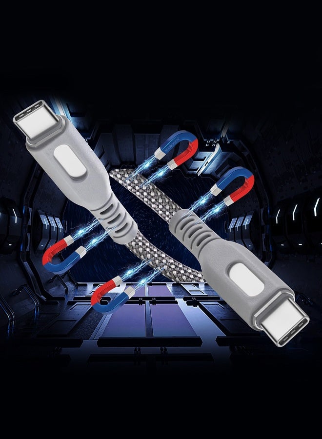 USB-C to USB-C Magnetic Charging Cable (1M) - PD Fast Charge, Detachable & Tangle-Free Design - Image 4