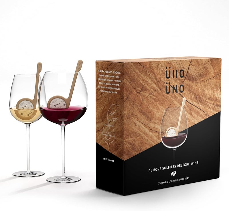 Ãœllo Ullo Uno Wine Purifying Wands.The Only Plant-Based Recyclable Wine Wand that Removes Sulfites and Histamines and Nothing Else. (25 Wands) - Image 1