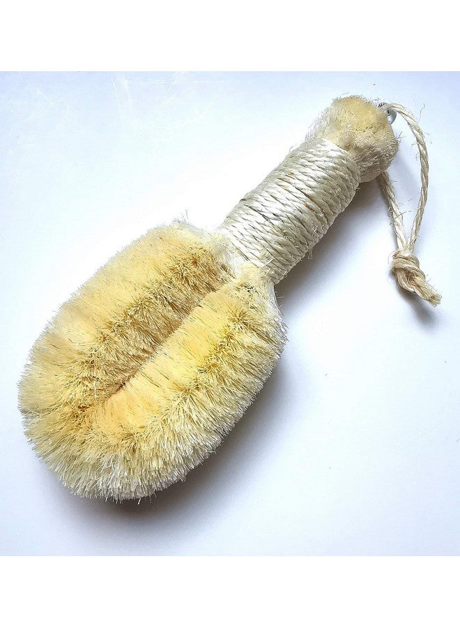 Spa Plus Dry Skin Bath Body Brush100% Pure Natural Sisal Bristle. 9" Length - Image 4