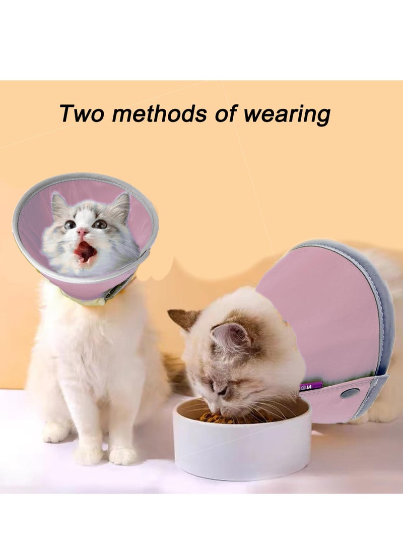 Excefore Cat Cone Collar Soft, Adjustable Cat Recovery Collar, Cat Cones After Surgery, Cat Neck Cone for Cats Kittens (Pink, Medium) - Image 5