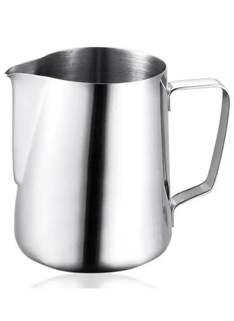 ABJ Stainless Steel Coffee Milk Pitcher Milk Frother Silvery  - Image 3