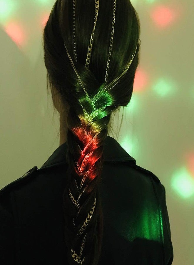 Campsis سلسلة شعر ذهبية من كامبسي، مجموعة 6 قطع من المشابك المعدنية، ملحقات ذيل حصان زخرفية للنساء - Image 4